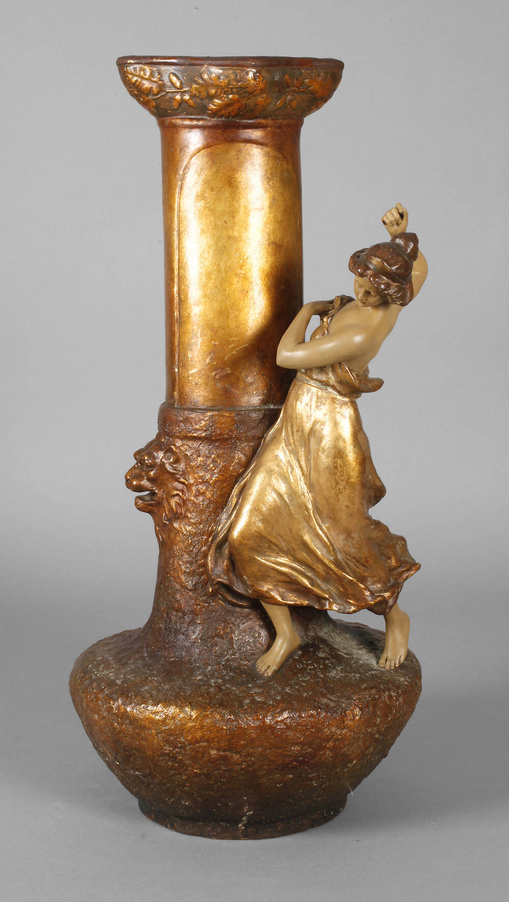 Goldscheider Wien Vase mit Amazone