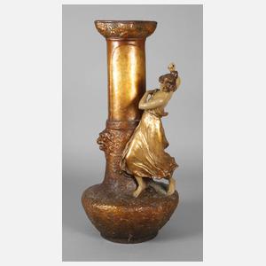 Goldscheider Wien Vase mit Amazone