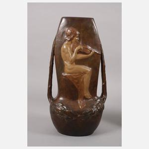 Goldscheider Wien Paar übergroße Jugendstilvasen