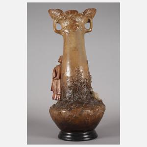 Johann Maresch übergroße Vase mit Schäferin