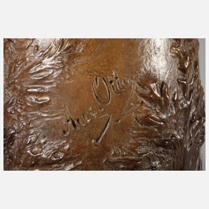 Johann Maresch übergroße Vase mit Schäferin