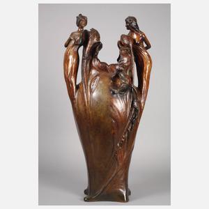 Goldscheider Wien figürliche Bodenvase