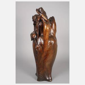 Goldscheider Wien figürliche Bodenvase