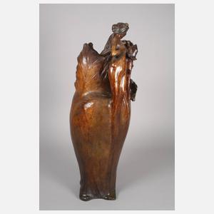 Goldscheider Wien figürliche Bodenvase