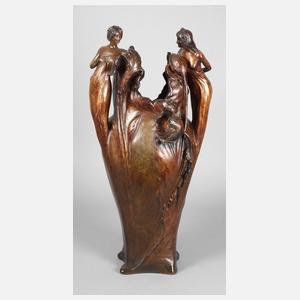 Goldscheider Wien figürliche Bodenvase