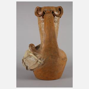 Goldscheider Wien große figürliche Henkelvase