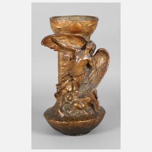 Goldscheider Wien große Vase Ikarus