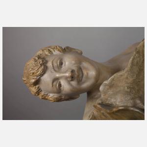 Goldscheider Wien große Figurenvase "Lustiger Tanz"