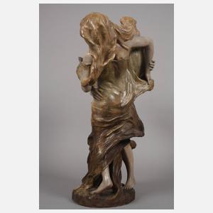 Goldscheider Wien große Figurenvase "Lustiger Tanz"