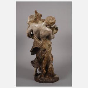 Goldscheider Wien große Figurenvase "Lustiger Tanz"