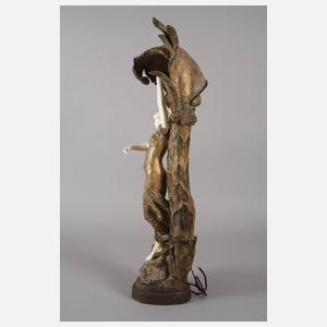 Goldscheider Wien figürliche Salonlampe
