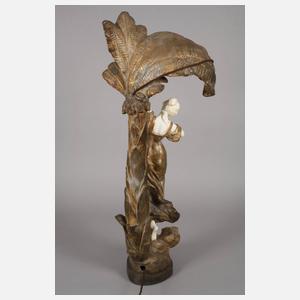 Goldscheider Wien figürliche Salonlampe