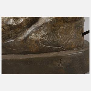 Goldscheider Wien figürliche Salonlampe