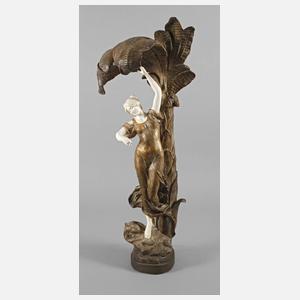 Goldscheider Wien figürliche Salonlampe