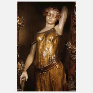 Große figürliche Salonlampe