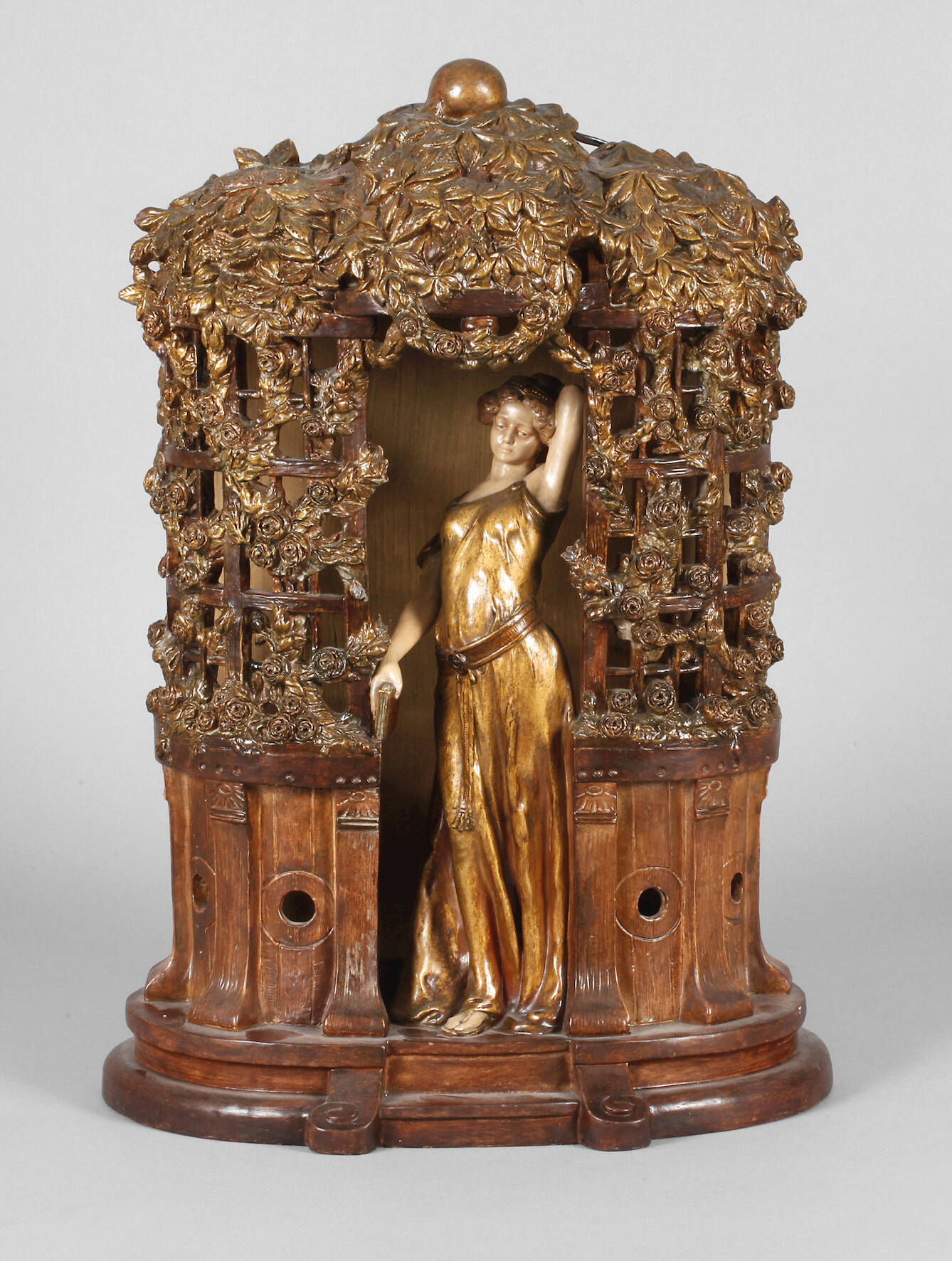 Große figürliche Salonlampe