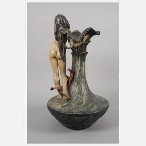 Goldscheider Wien große Vase weiblicher Akt