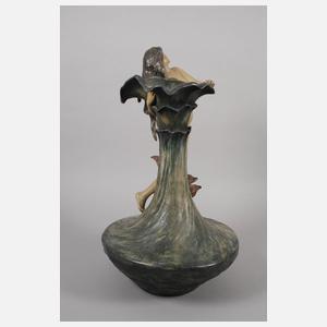 Goldscheider Wien große Vase weiblicher Akt