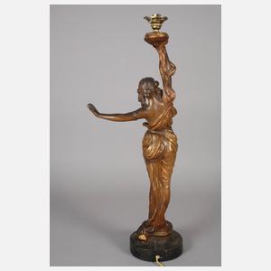 Goldscheider Wien figürliche Salonlampe