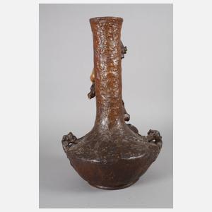 Goldscheider Wien große Vase Rosenputto