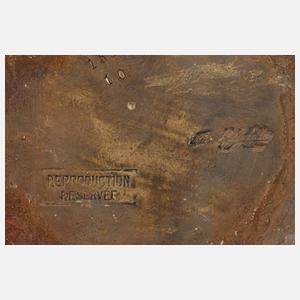 Goldscheider Wien große Vase Rosenputto