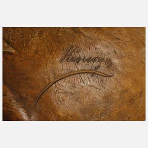 Goldscheider Wien Vase mit weiblichem Halbakt