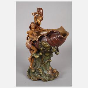 Muschelschale mit zwei Grazien,