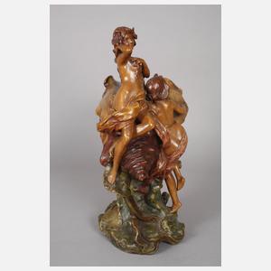 Muschelschale mit zwei Grazien,