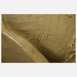 Johann Maresch große Vase Nymphe und Faun