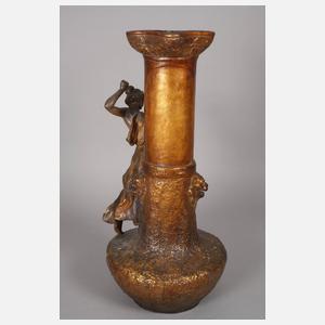 Goldscheider Wien Vase mit Amazone