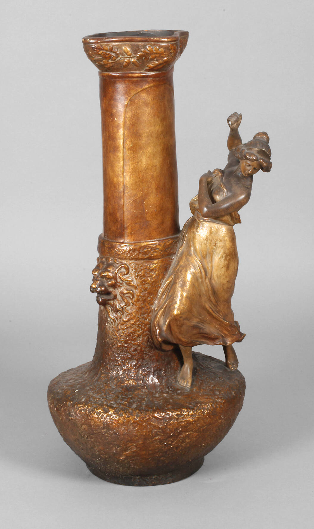 Goldscheider Wien Vase mit Amazone