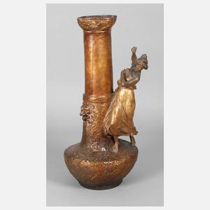 Goldscheider Wien Vase mit Amazone
