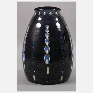 Karlsruhe Große Vase Schlickermalerei