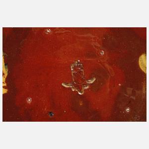 Karlsruhe Große Vase Schlickermalerei