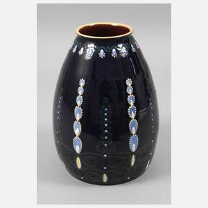 Karlsruhe Große Vase Schlickermalerei