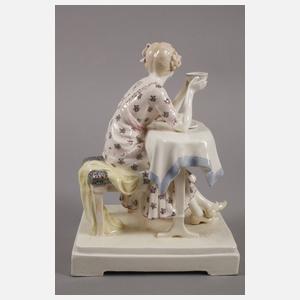 Goldscheider Wien Dame am Kaffeetisch