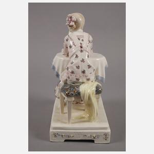 Goldscheider Wien Dame am Kaffeetisch