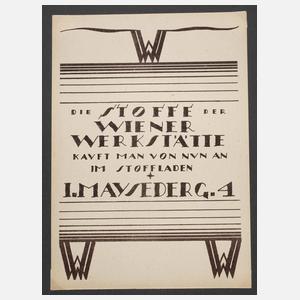 Seltenes Werbeblatt Wiener Werkstätte