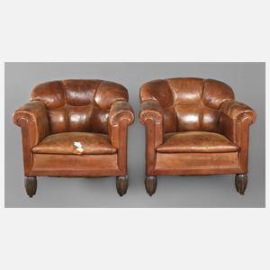 Paar Clubsessel Leder
