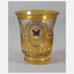 Becher mit Insektenmalerei