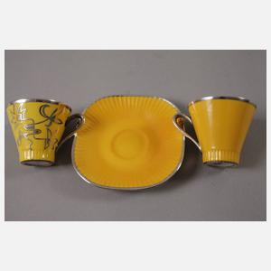 Deusch & Co. Lorch Mokkaservice mit Silberoverlay