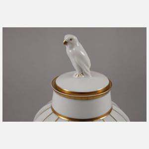 Hutschenreuther Deckelvase mit Vogelknauf