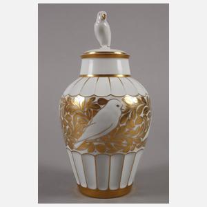 Hutschenreuther Deckelvase mit Vogelknauf