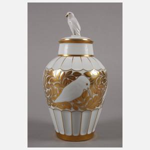 Hutschenreuther Deckelvase mit Vogelknauf