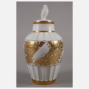 Hutschenreuther Deckelvase mit Vogelknauf