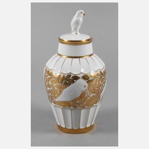 Hutschenreuther Deckelvase mit Vogelknauf