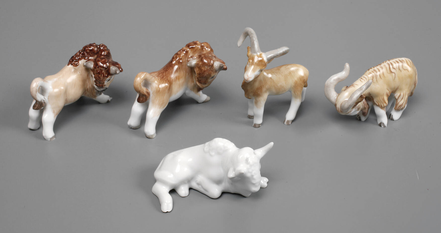 KPM Berlin fünf Miniatur-Tiere