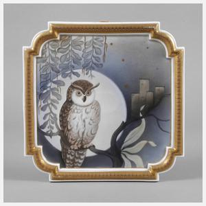 Rosenthal Wandplatte mit Eulenmotiv