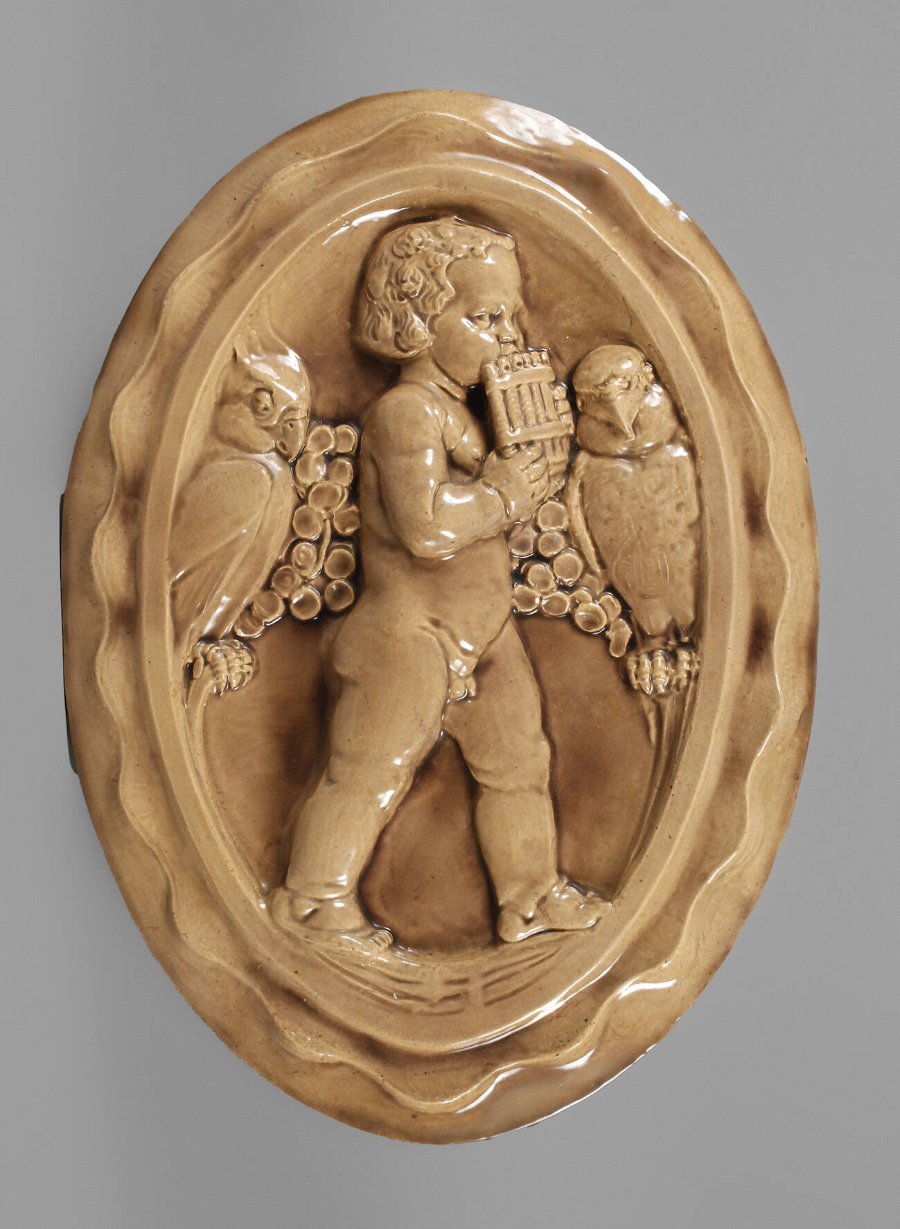 Boizenburg große Wandplatte mit Putto