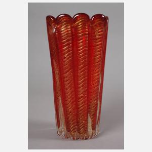 Murano Vase "Cordonato d`Oro"